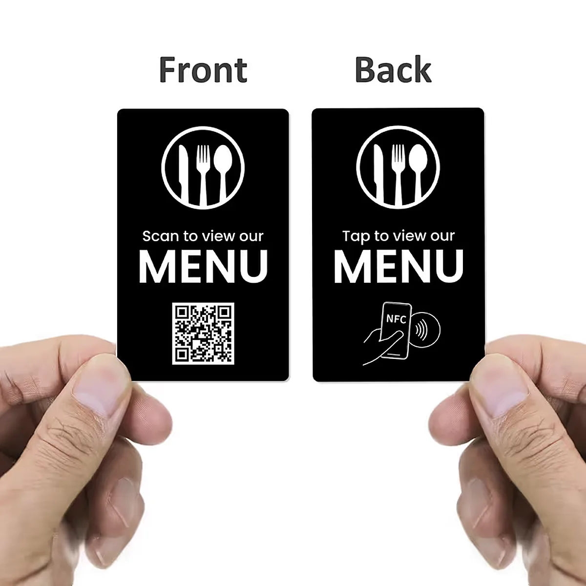 Tarjeta de Menú NFC con QR — otra vista