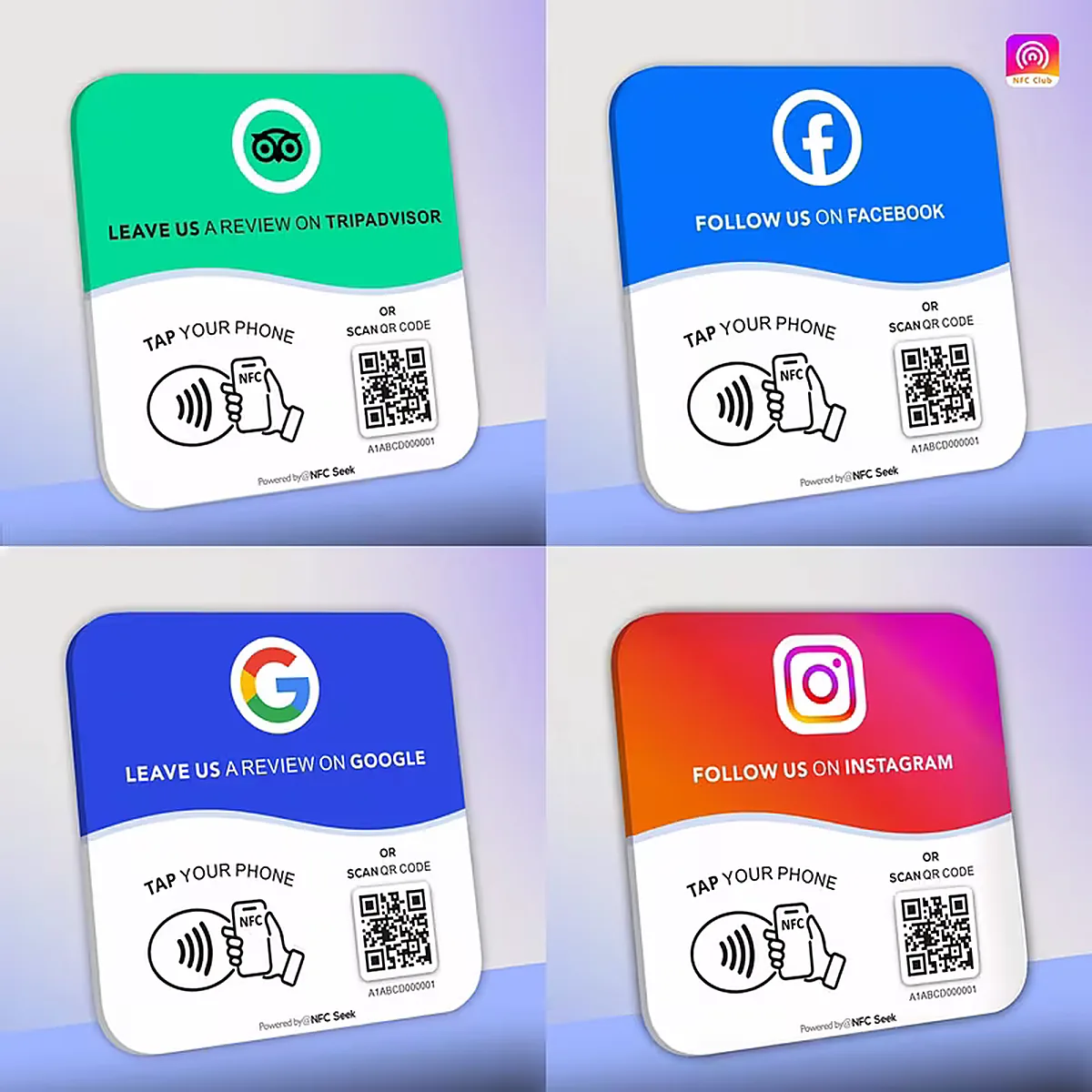 Tarjeta Reseña Google Acrílico — otra vista